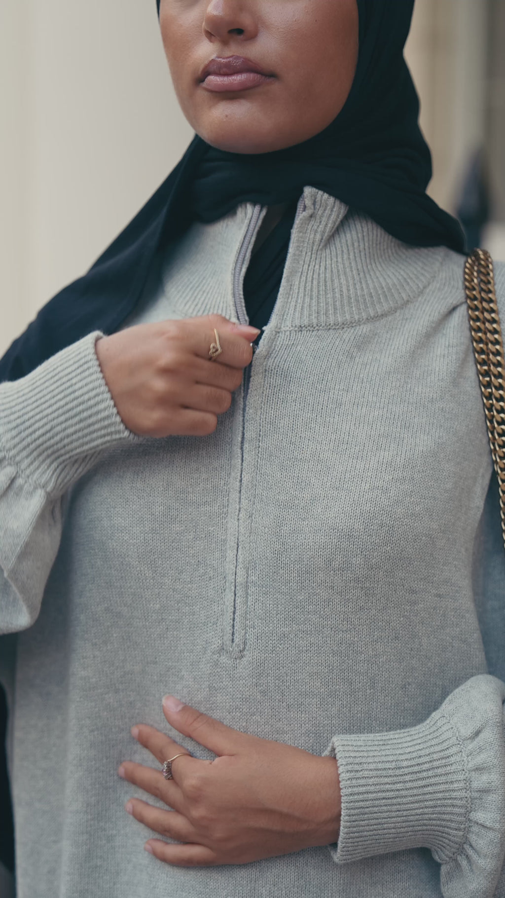 SOFTKNIT ABAYA GREY